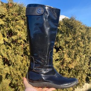 Cole Haan Brigham Waterproof Tall Black Rain Boot Women’s Size 7B